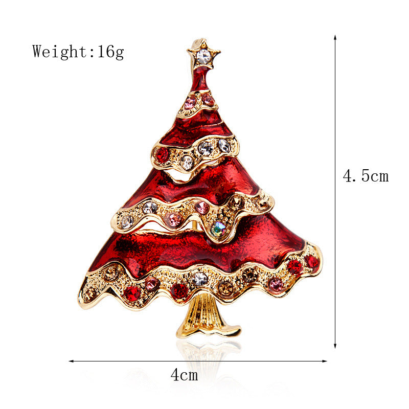 Damenmode schlichte geometrische Weihnachtsbrosche