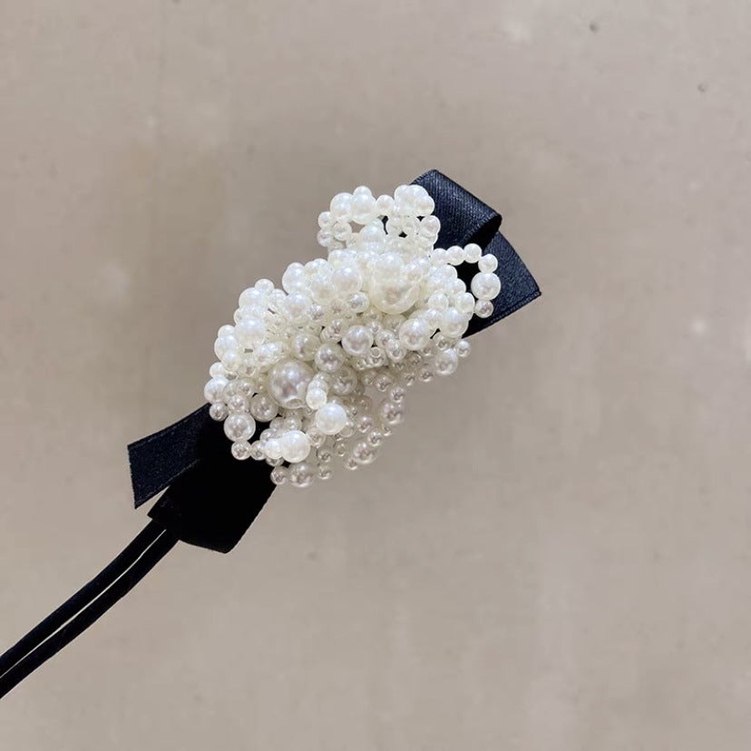 Conjunto de pelo de cristal con perlas y flores de Xiaoxiangfeng
