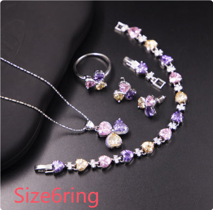 Clover Zirkon-Diamant-Schmuckset für Damen