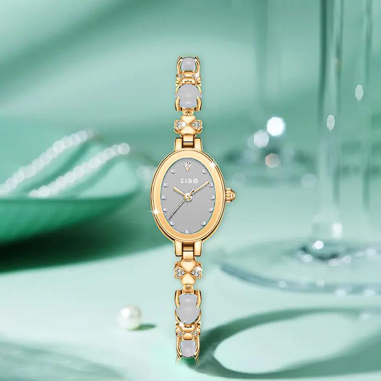 Sencillo Reloj de Pulsera de Cuarzo con Diamantes para Mujer, Resistente al Agua, de Temperamento y Lujo de Entrada