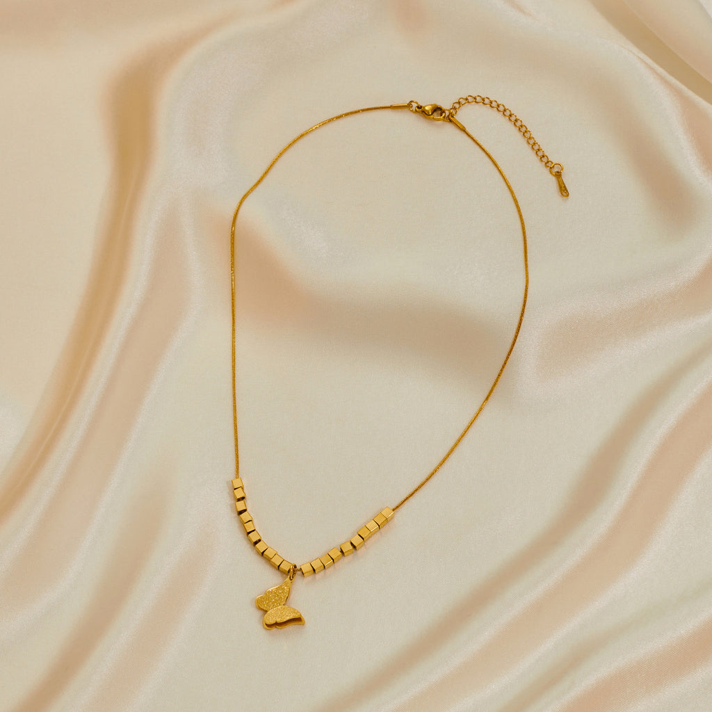 Edelstahl Schmuckset Halskette Ohrringe Ring Dreiteiliges Set