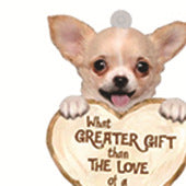 Llavero acrílico con diseño de perro enamorado
