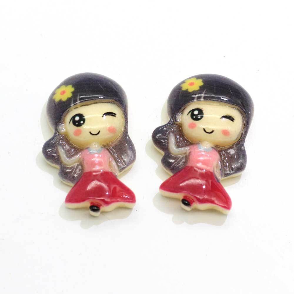 Bonito parche de resina de princesa de dibujos animados para niña, para hacer diademas y horquillas, accesorios, material decorativo para la funda del teléfono