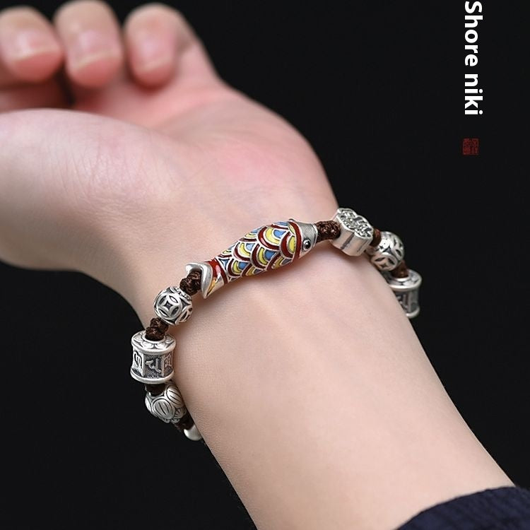 Shi Style Retro Ethnic Style Woven Ashore Carrying Strap