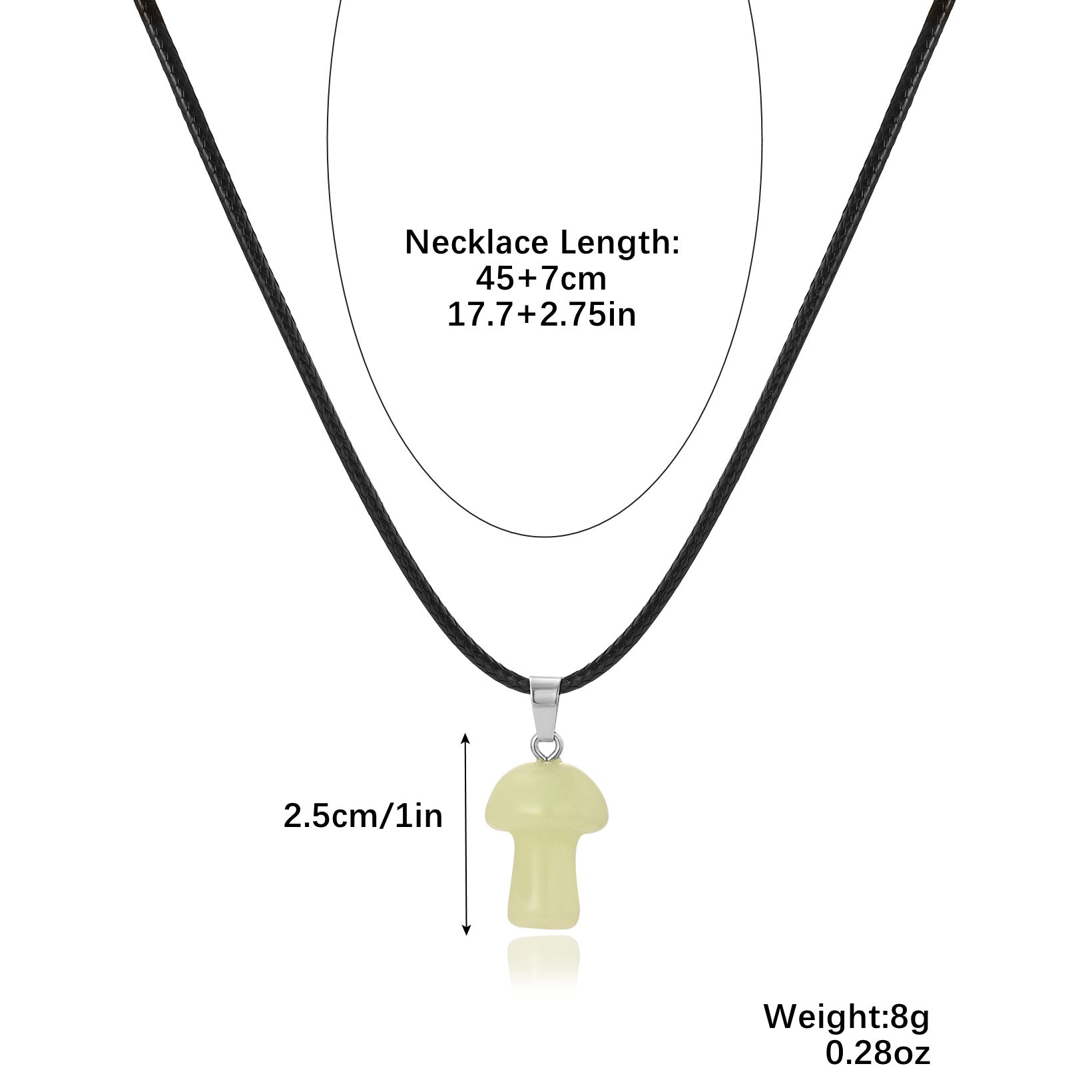 Damenmode Geometrische Leuchtstein Anhänger Halskette