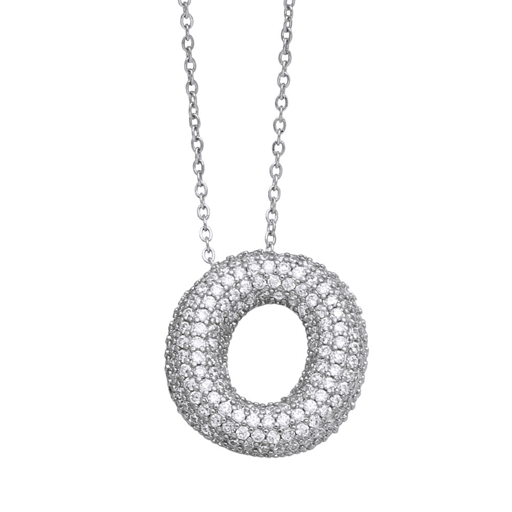 Collar con 26 letras inglesas para mujer con circonitas incrustadas