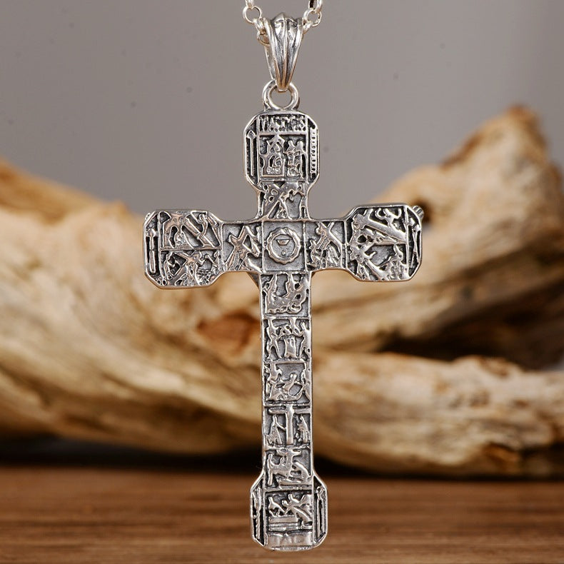 Jesus Kreuz Herrenanhänger Silber Anhänger