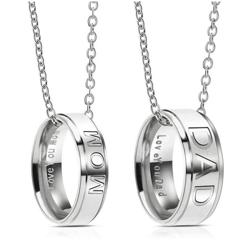 Ornament Mutterring Titanstahl-Anhänger Halsschmuck Abnehmbarer Dual-Use-Schmuck