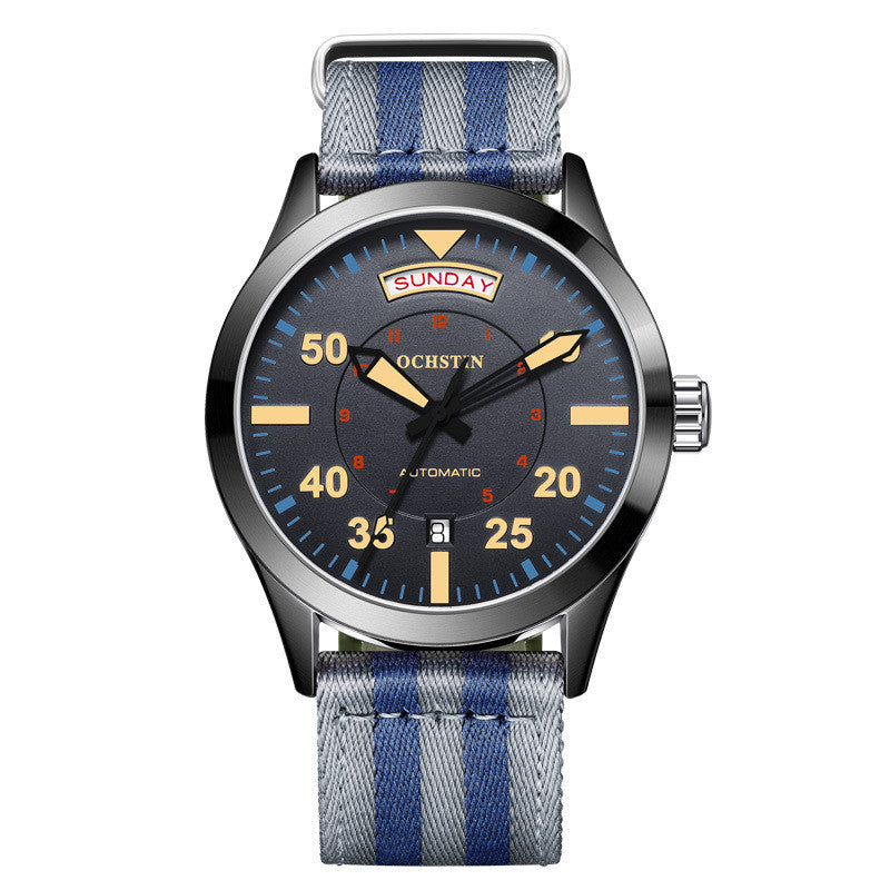 Reloj Automático Mecánico Impermeable de Nylon