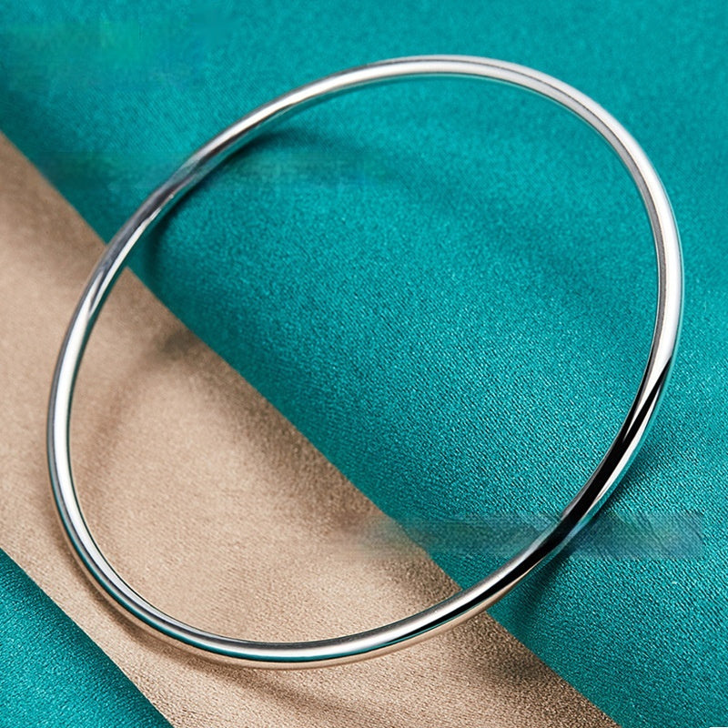 Silberschmuck 3mm Glattes Kreisarmband