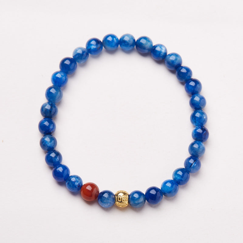 Nationaler Stil Damen Natur Bodhi Tigerauge Blaue Kristall Hochwertiges Armband