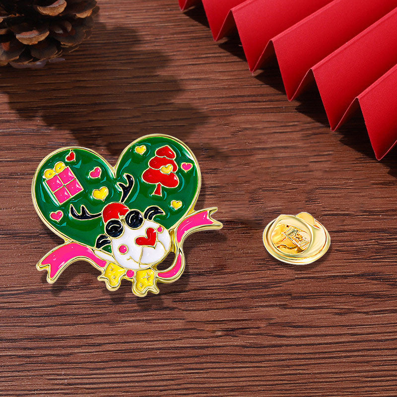 Broche de Navidad de dibujos animados para hombres y mujeres