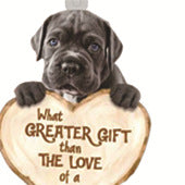 Llavero acrílico con diseño de perro enamorado