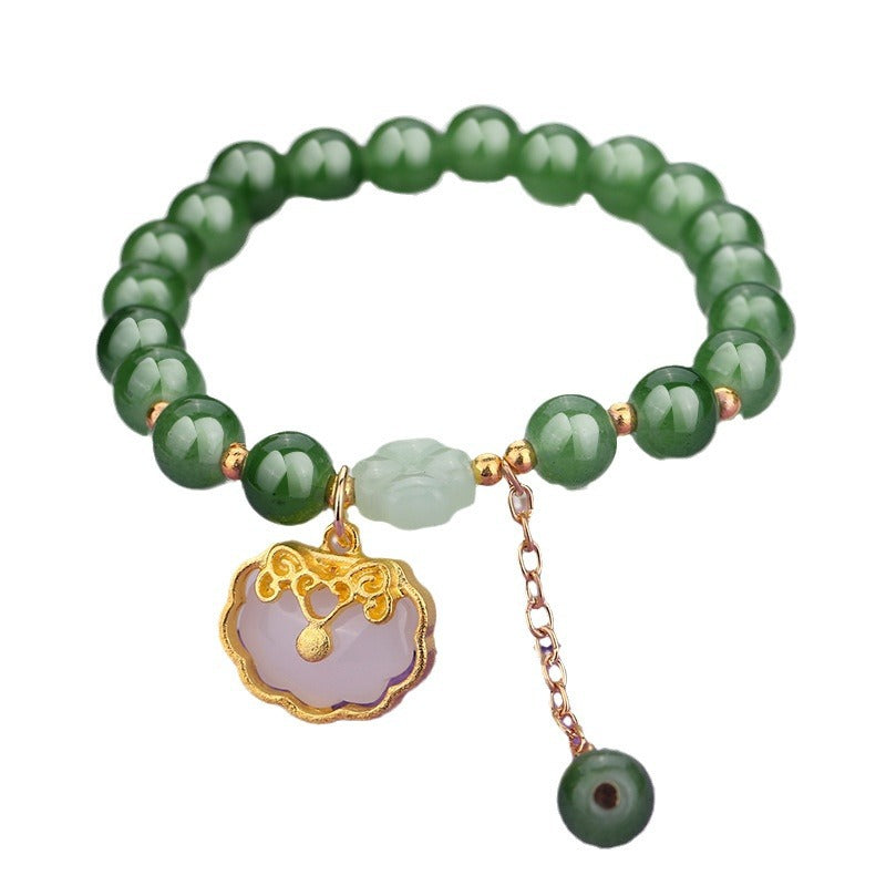 Pulsera de accesorios estilo chino de aventurina de estilo étnico