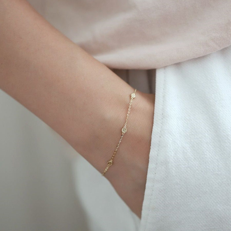 925 Sterling Silver Gold Plated Thin Bracelet