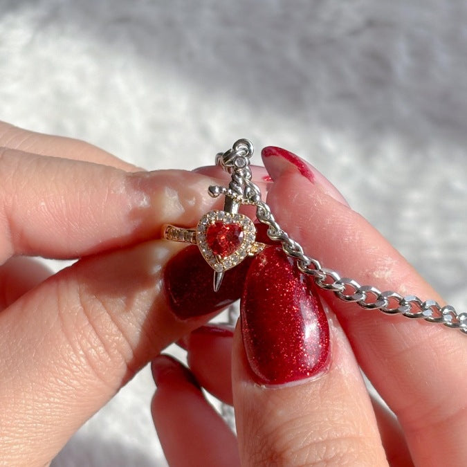 New One-stroke Couple Ring Bracelet Suit