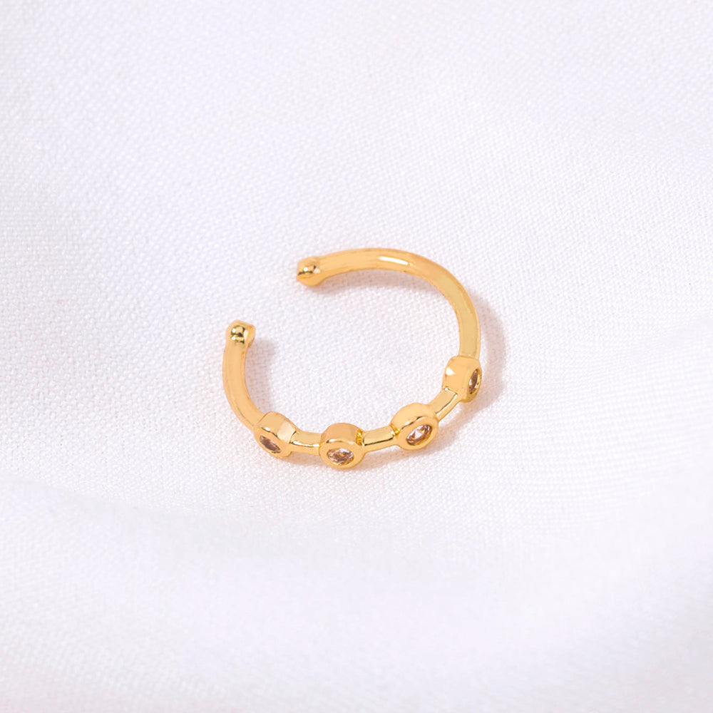 Pendiente de nariz de circonita simple, aro de nariz, accesorios para piercing