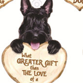 Llavero acrílico con diseño de perro enamorado