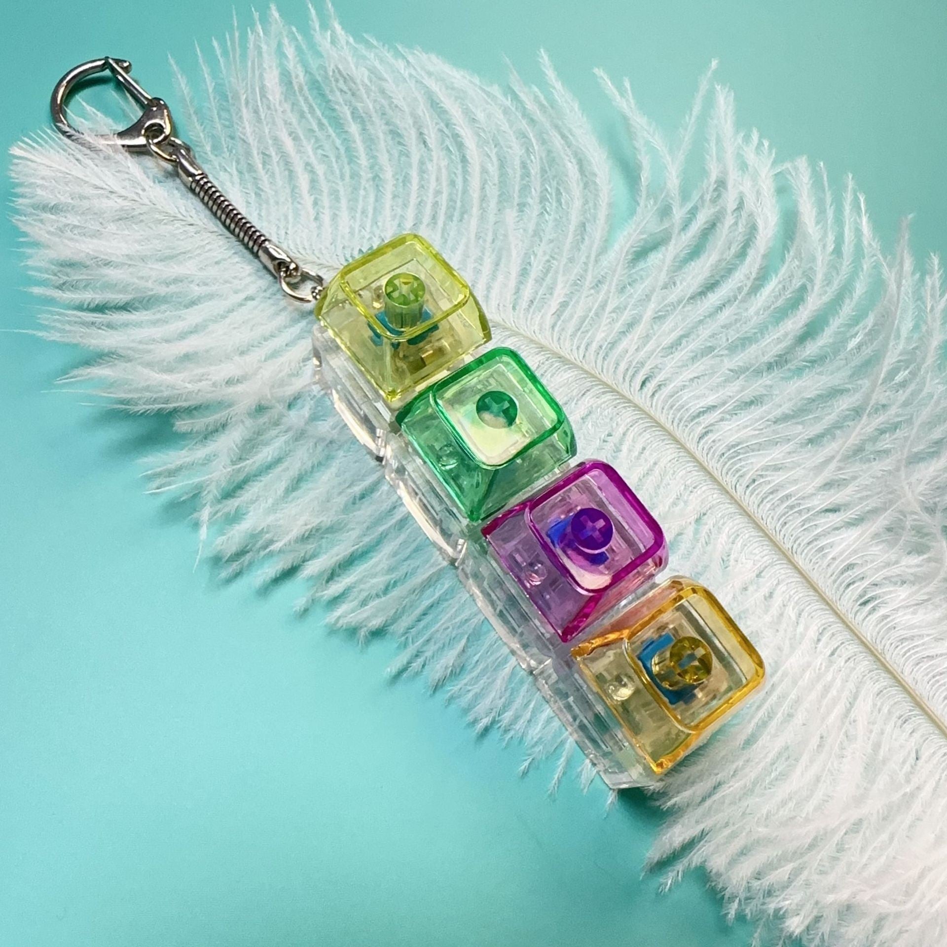 Decompression PC4 Key Mechanical Keyboard Keychain Decompression Vent Toy