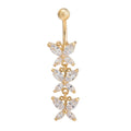 Bauchnabelpiercing aus Stahl in Schmetterlingsform – beliebter Bauchnabelschmuck für Frauen