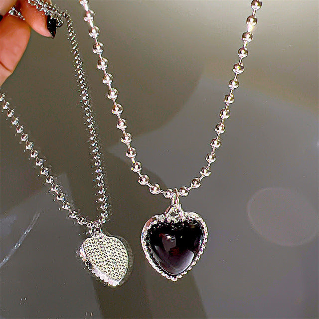 Niche Creative Personality Affordable Luxury Advanced Love Micro Zircon-laid Necklace