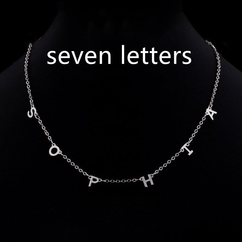 Custom Cute Multi Letter Name Necklace