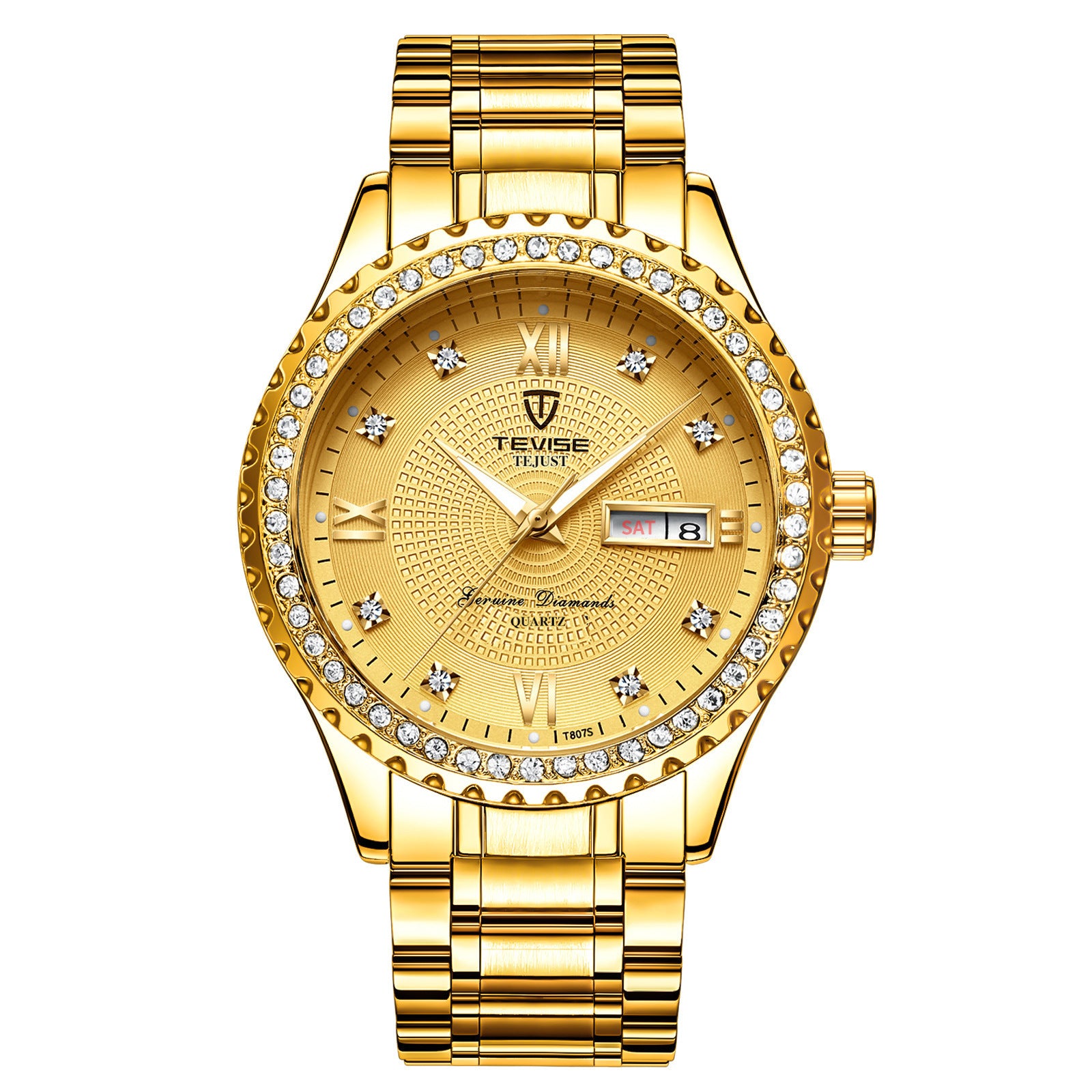 Paar Uhren Quarz Gold Diamant Minimalistische Armbanduhren