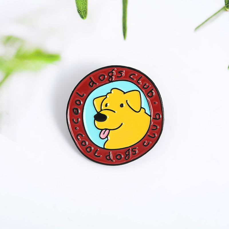 Bonito broche de patito amarillo de esmalte de dibujos animados