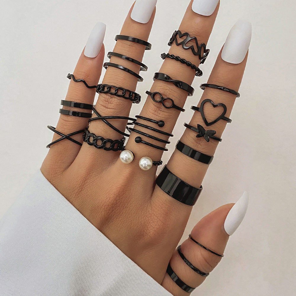 Ring Damen Nischen Senior Knöchelring 23-teiliges Set