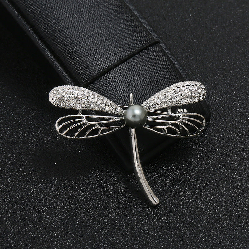 Accesorios de ropa Broche de araña de cristal brillante de diamante