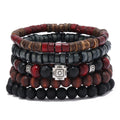 Multi-layer Filament Wooden Bead Coconut Shell Bracelet