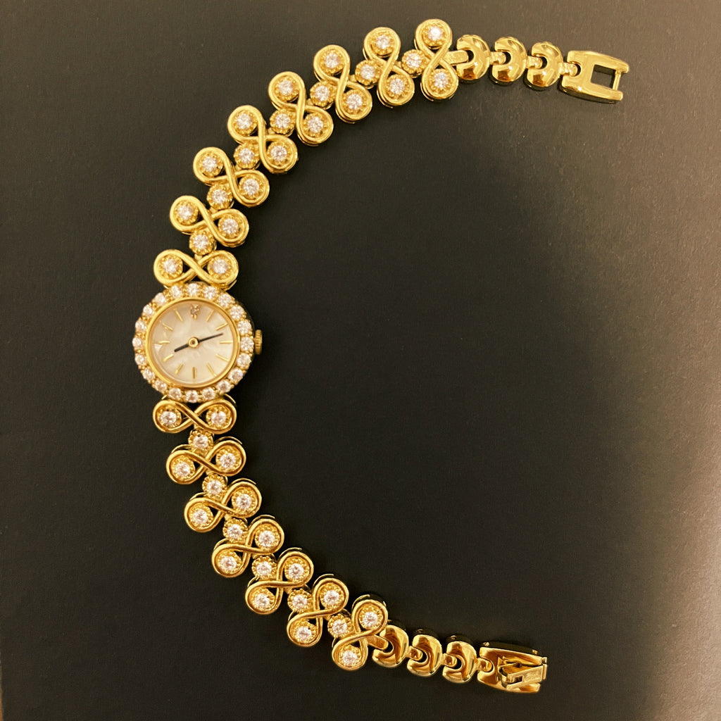 Joyas Antiguo Lujo Diamante Cuarzo Reloj de Mujer