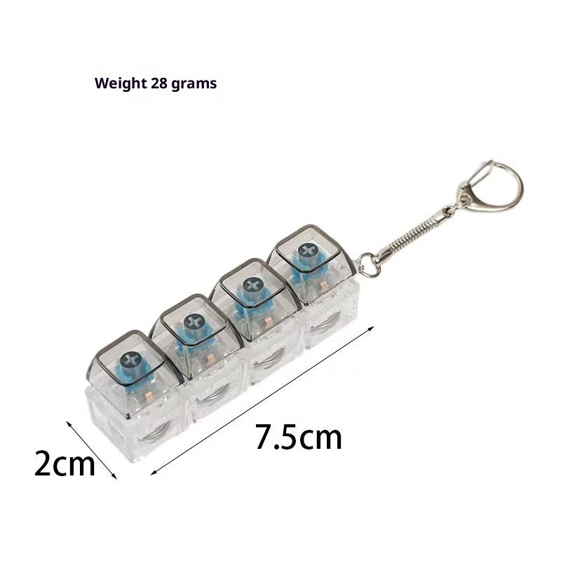 Decompression Mechanical Keyboard With Light Pressing Keychain