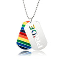 LGBT Pride Liebe Regenbogen zweilagige Anhänger Halskette
