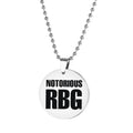 Ruth Bader Ginsburg RBG Stainless Steel Keychain