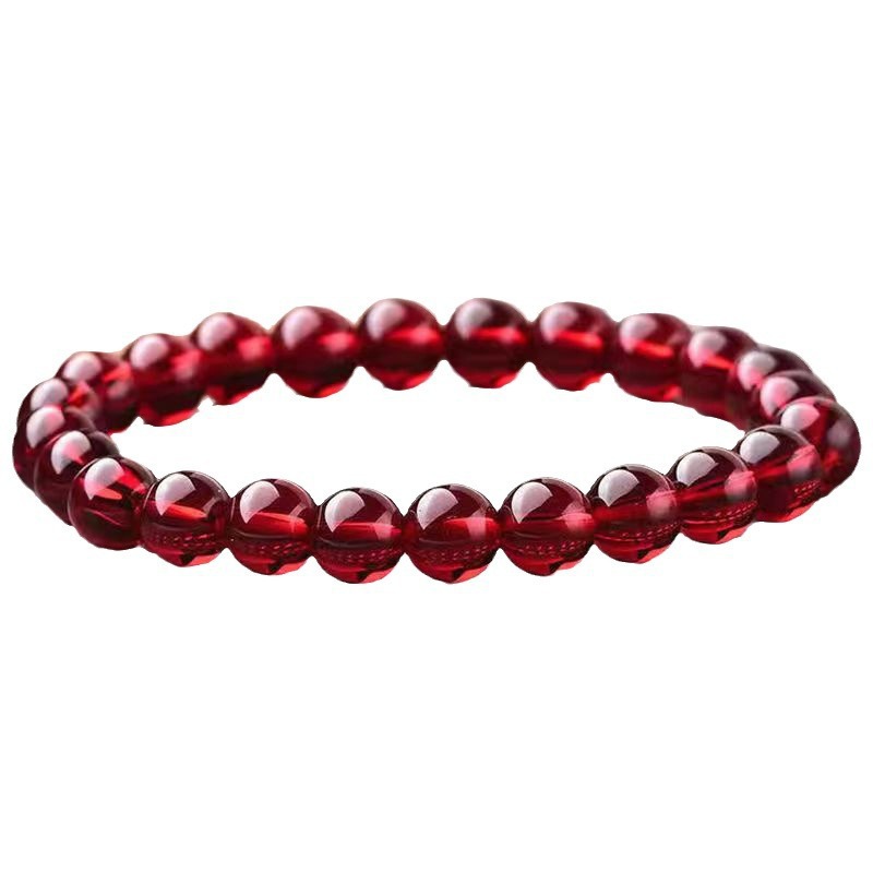 Women's Single Loop Vitreous Garnet Bracelet