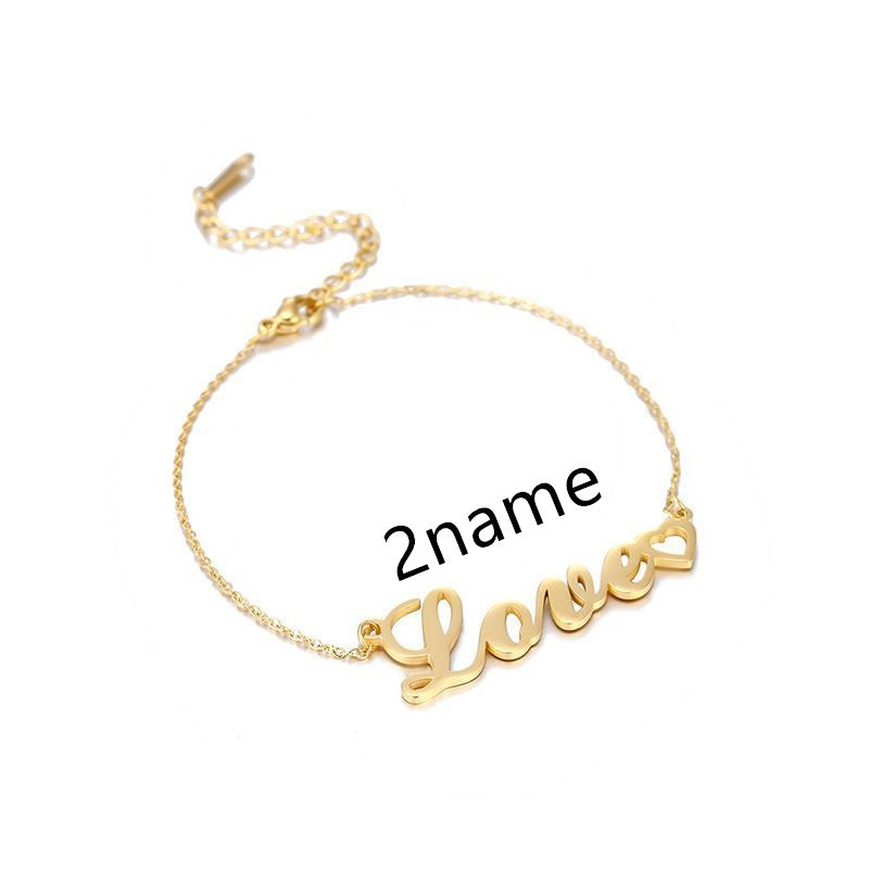 Pulsera personalizada de acero inoxidable con nombre para hacer tú mismo
