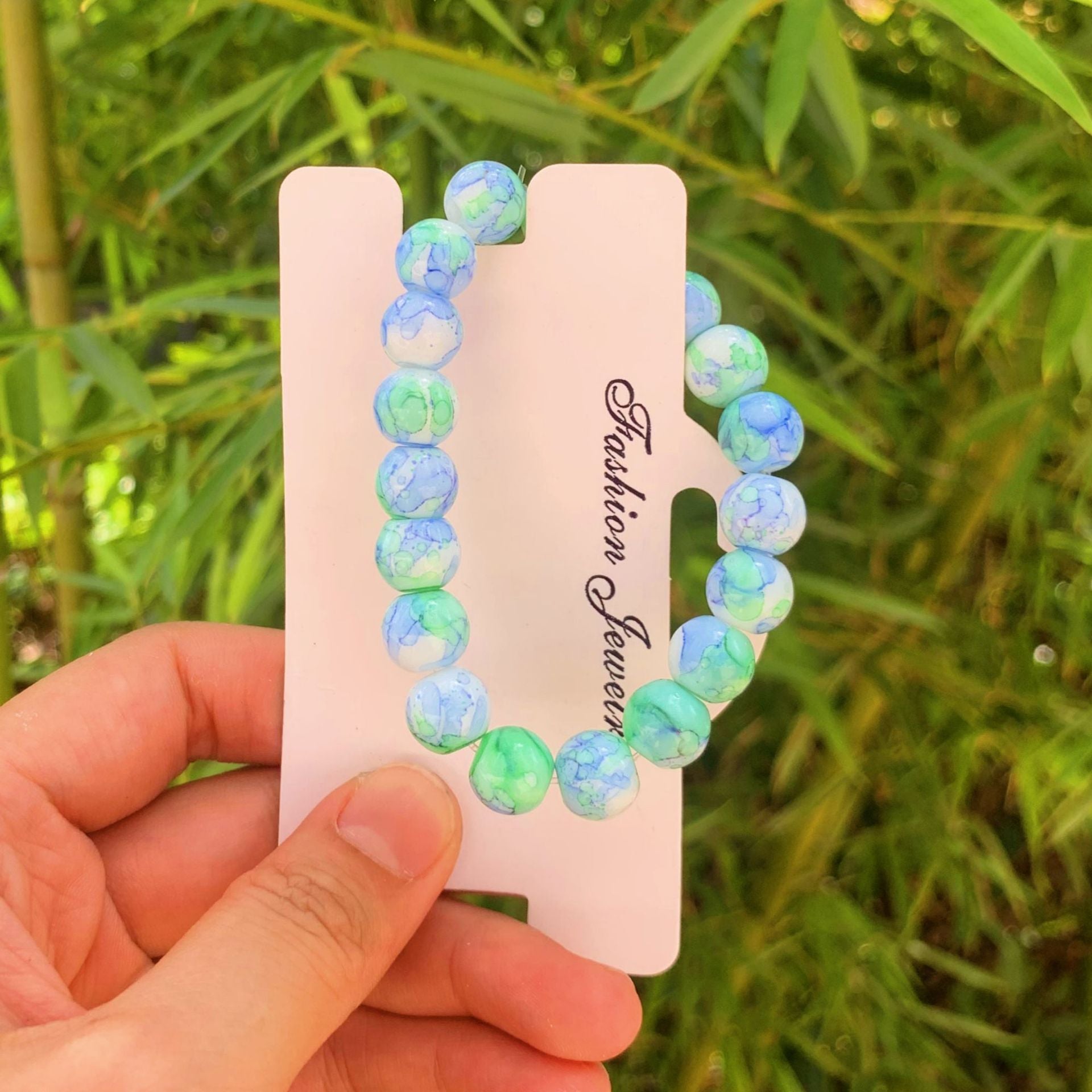 Glass Bracelet Ceramic Bracelet Blue And White Porcelain Gift Box