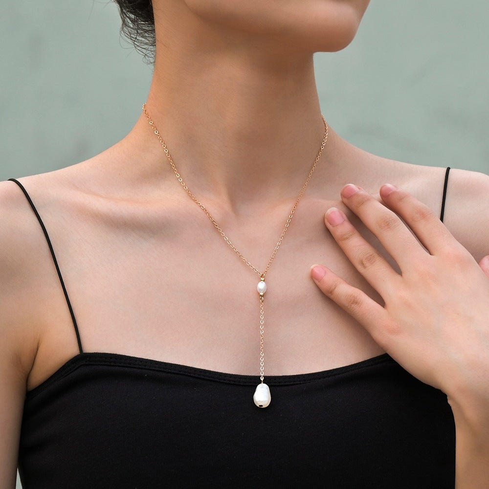 Personalized Ins Style Simple Pearl Pendant Necklace