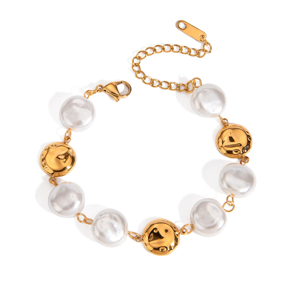 Edelstahl Perle Retro Personalisiertes Armband