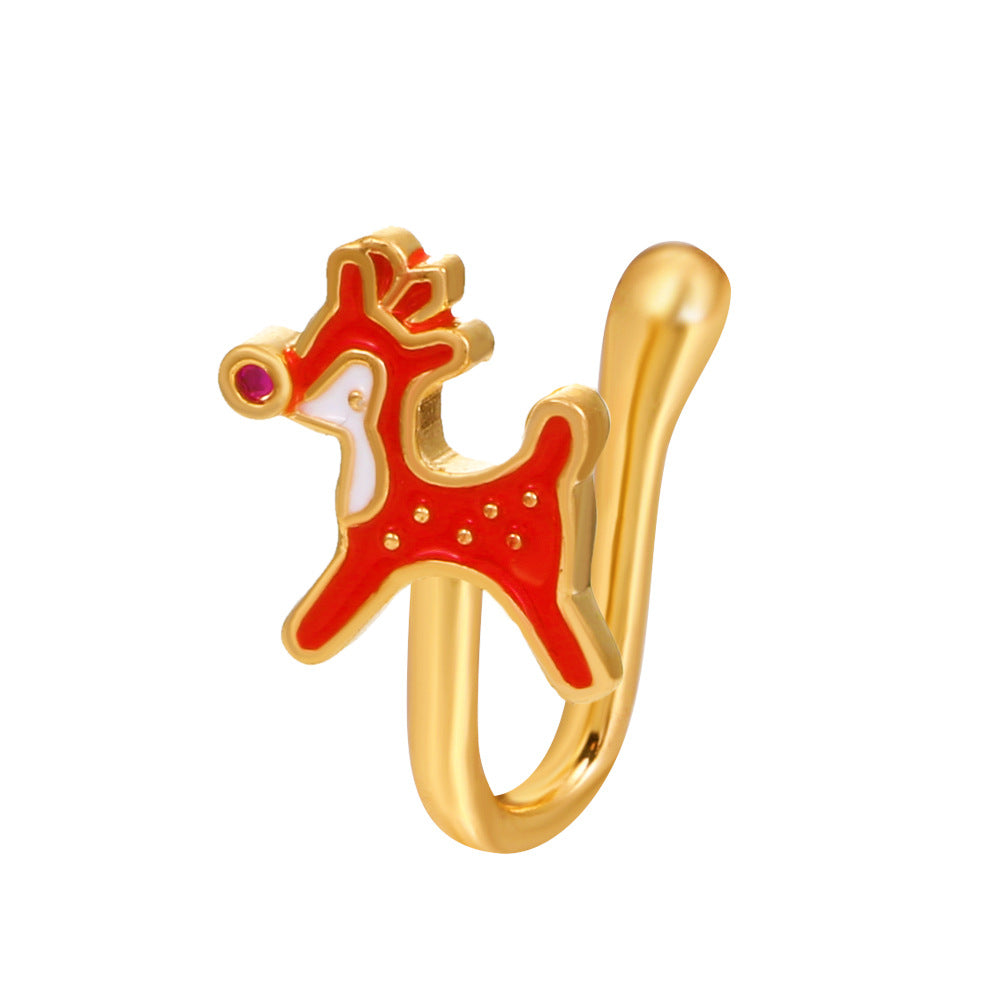 Afrikanischer Nasenring ohne Piercing Weihnachten