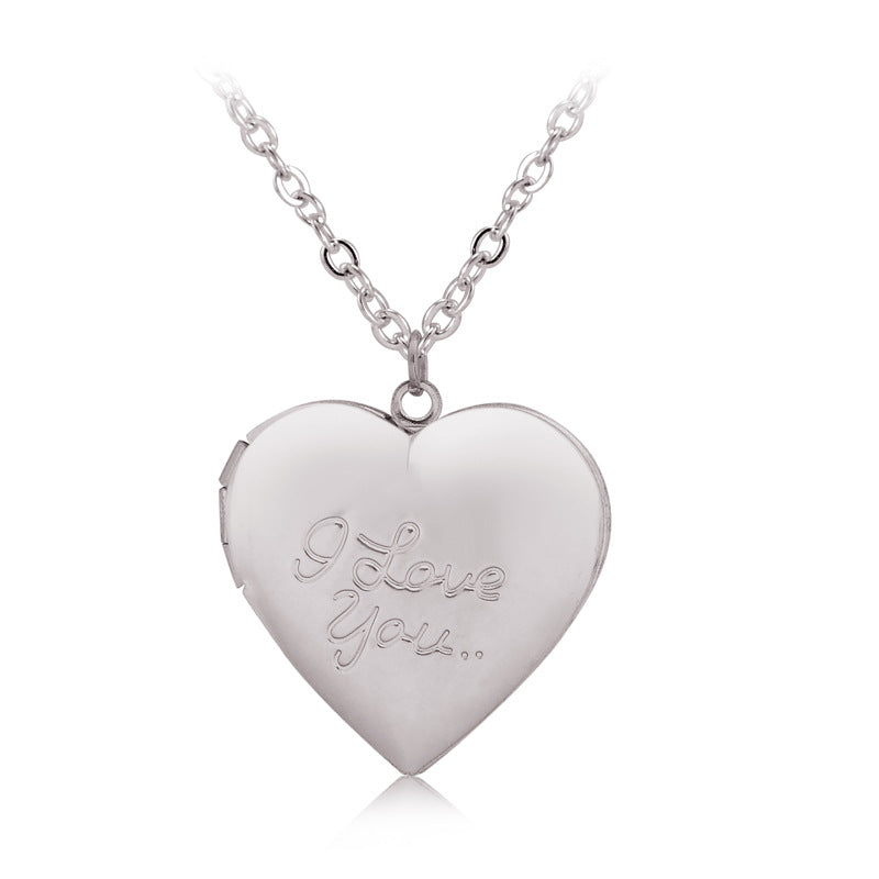I love you love box necklace