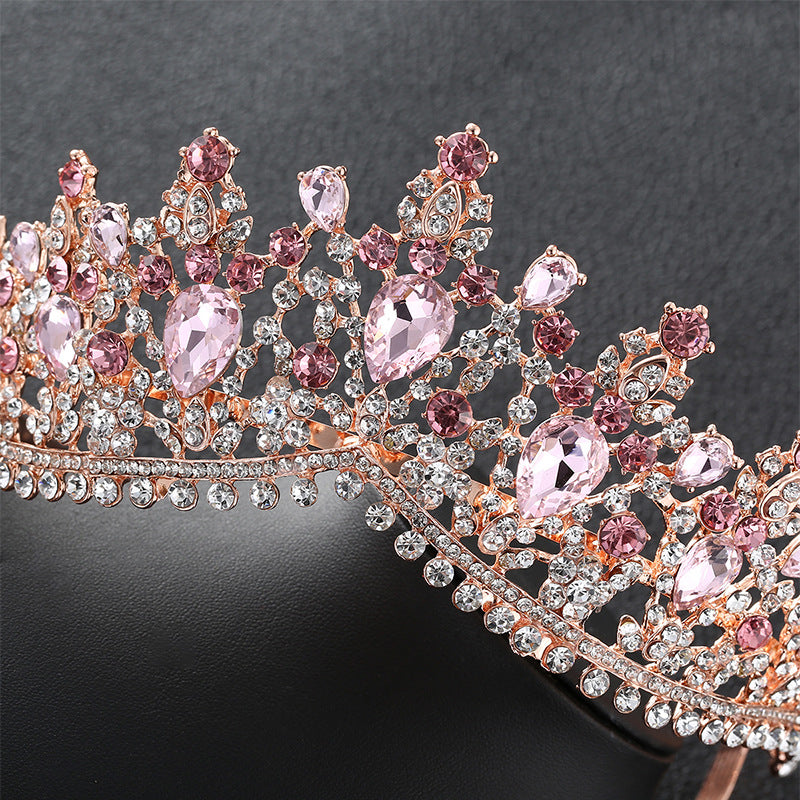 Diadema barroca nupcial con diamantes de imitación para vestido de princesa