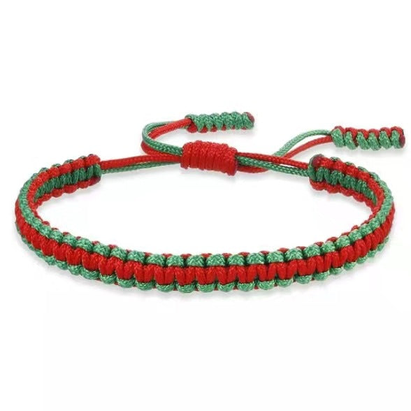Pulseras de cuerda hechas a mano multicolor para hombres y mujeres