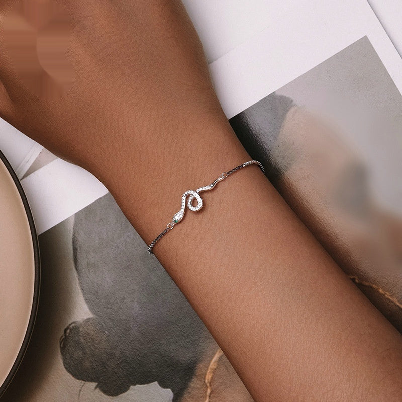 Armband Sterling Silber S925 Weißgold plattiert Armband