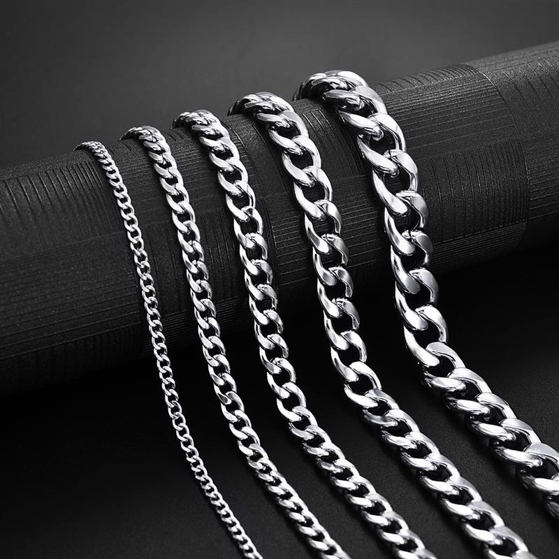 Pulsera de acero inoxidable para hombre y mujer, estilo hip hop, sencilla