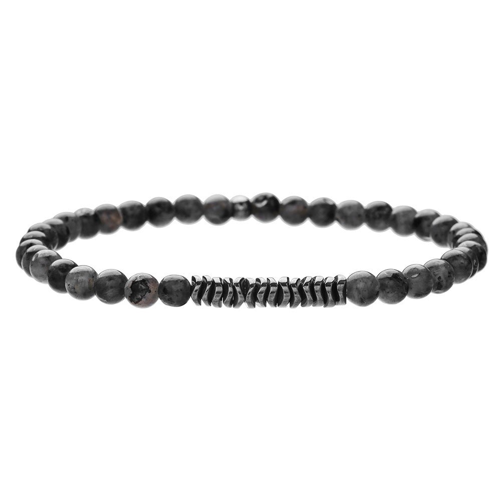 Simple Turquoise Wooden Bead Bracelet