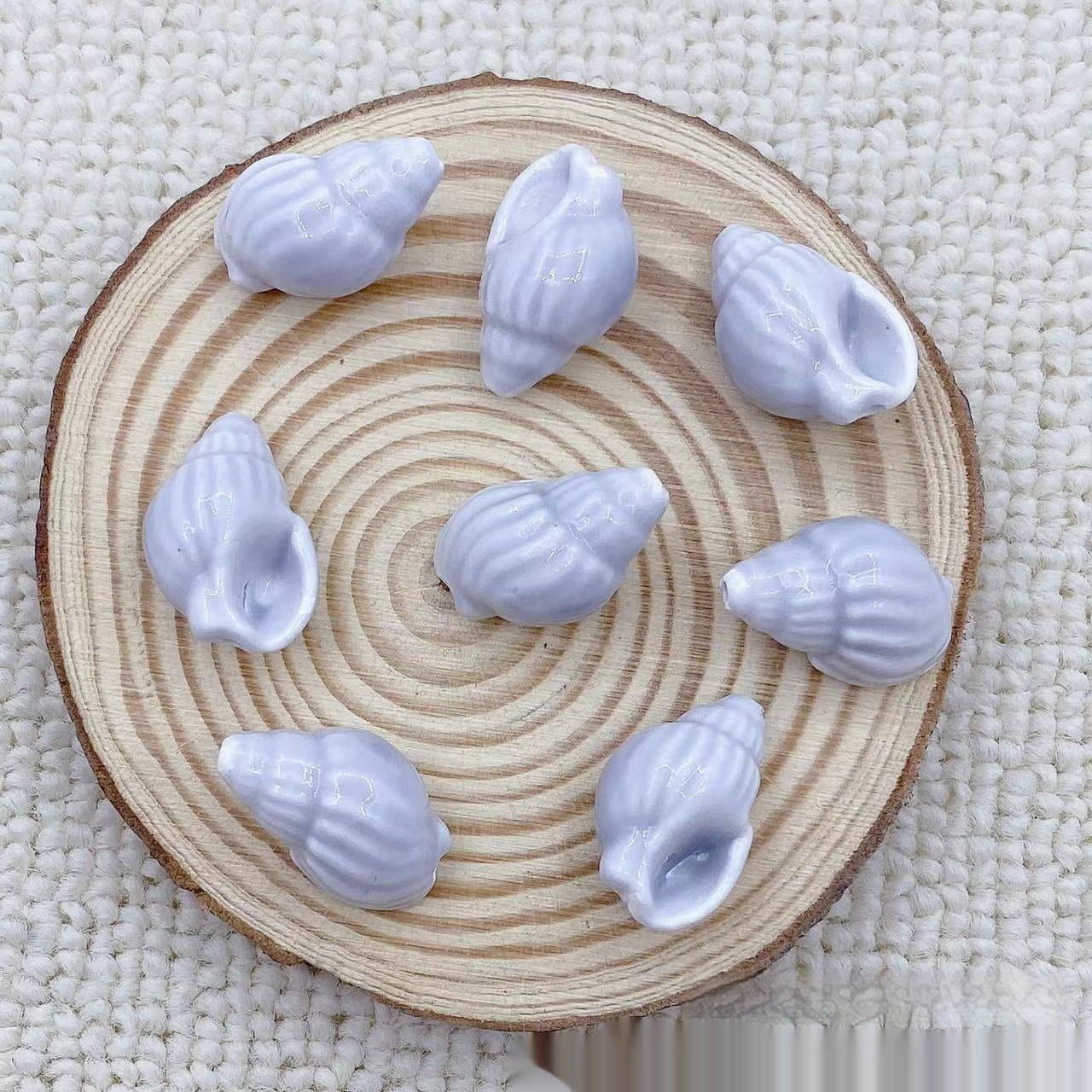 Cuentas de Cerámica de Concha, Cuentas Sueltas de Caracoles, Cuentas de Seda, Adorno Hecho a Mano DIY