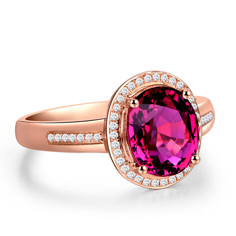 Ringe mit roten Rubinen, Edelsteinen und Diamanten