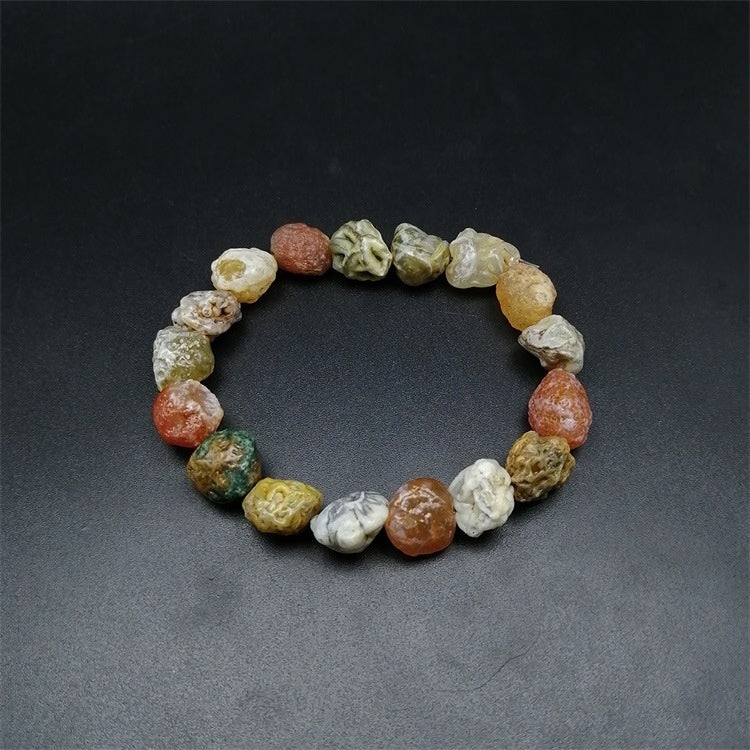 Colorful Agate Rough Stone Bracelet Colorful Raisin